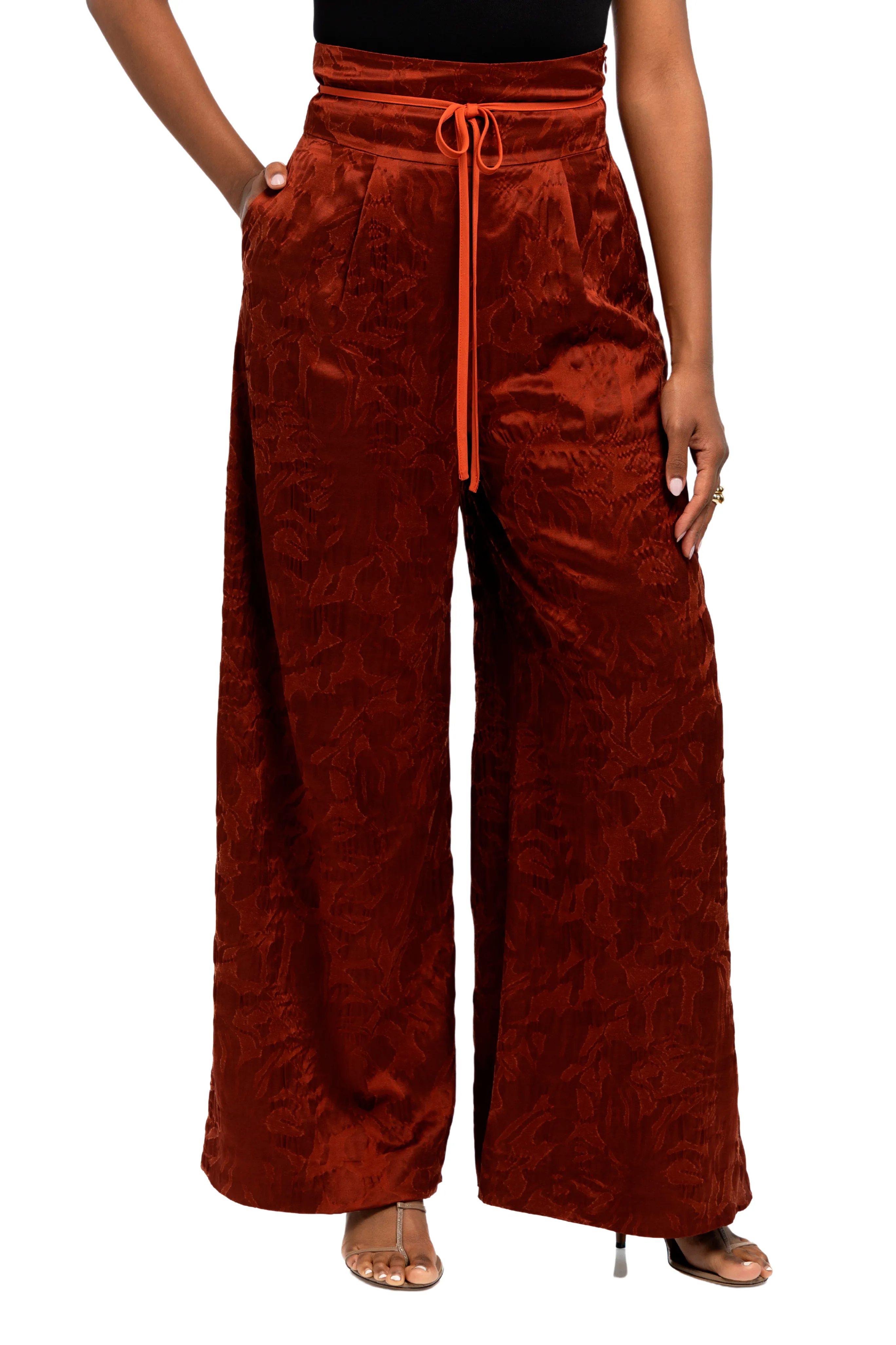 Maroon Palazzo Tie Pant