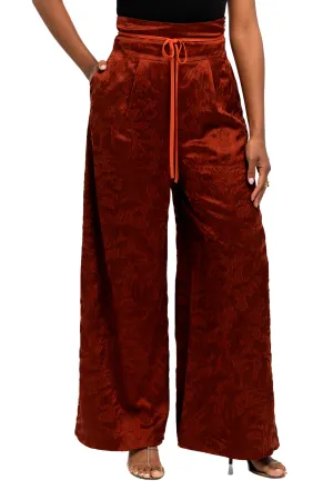 Maroon Palazzo Tie Pant