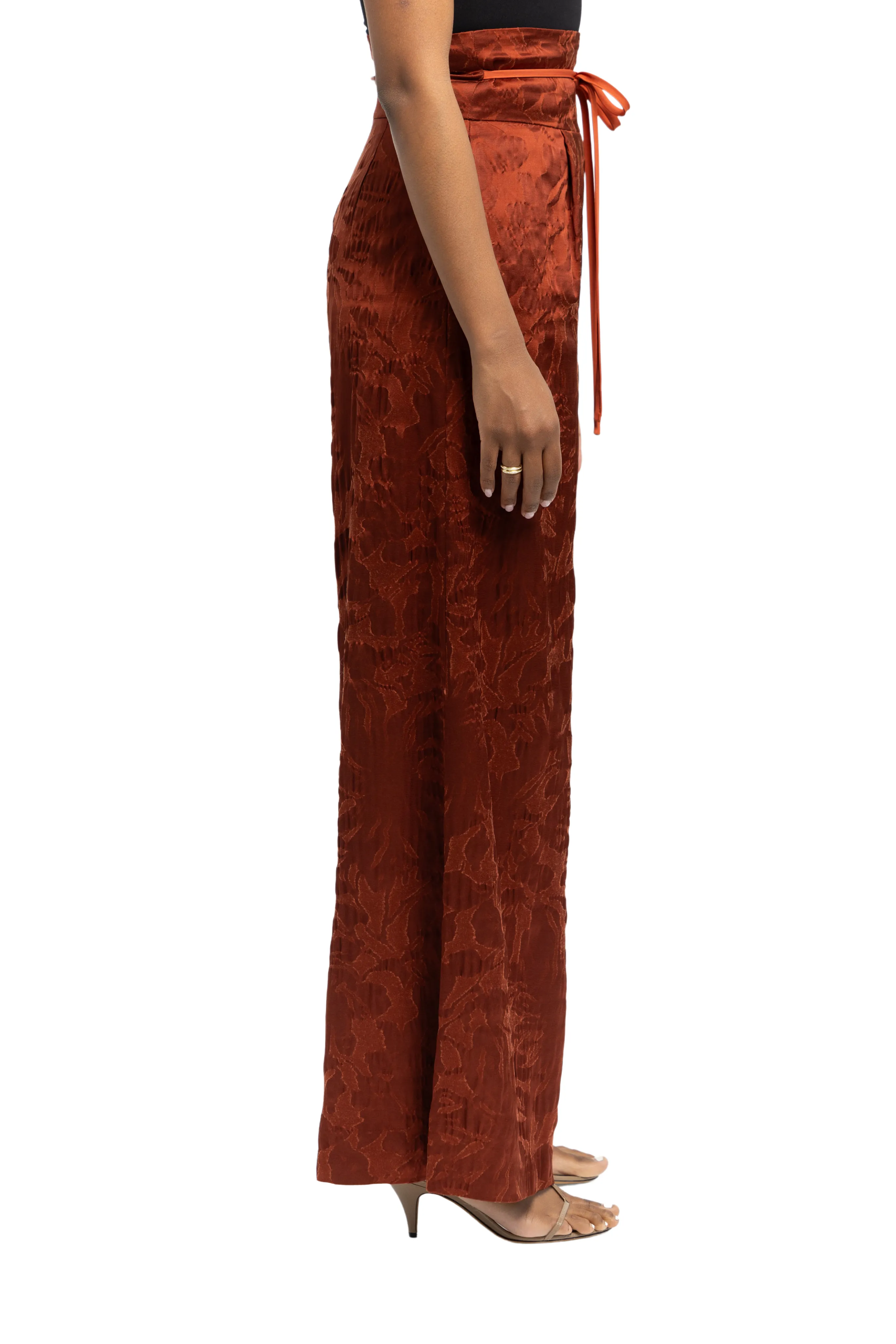 Maroon Palazzo Tie Pant