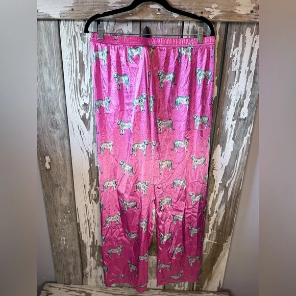 Mary Square Charlotte The Cats Pajamas Tigers Pink Size  Large Top &amp; Pants