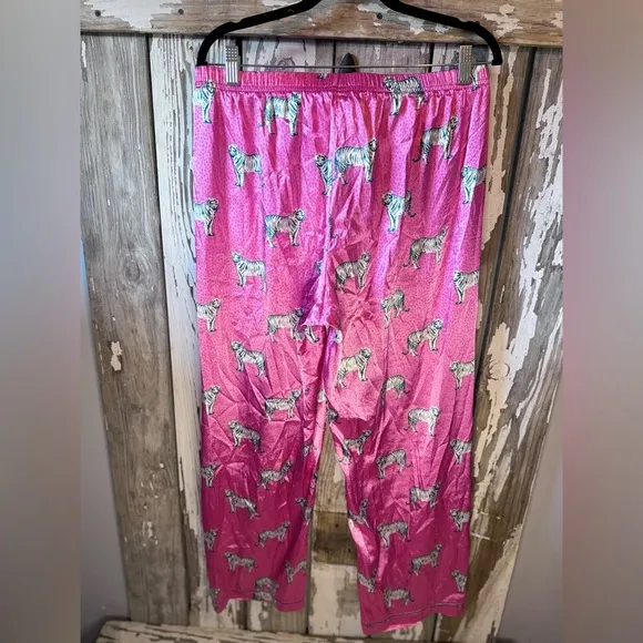 Mary Square Charlotte The Cats Pajamas Tigers Pink Size  Large Top &amp; Pants