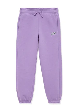 Mavi Logo Printed Purple Sweatpants