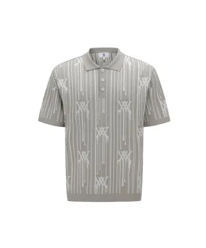 Men Rain Logo Short Sleeve Sweater - Beige