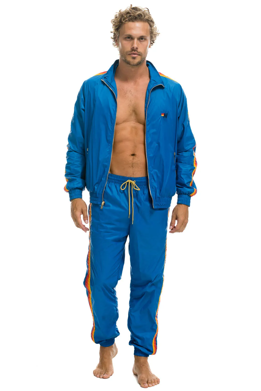 MEN'S 4 STRIPE WIND PANT - SNORKEL BLUE