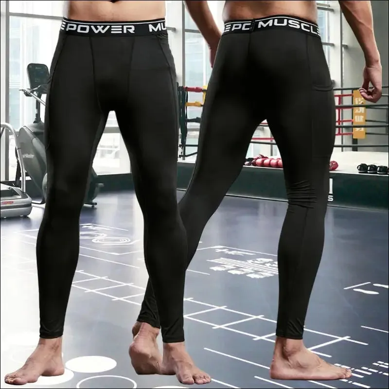 Mens compression sweatpants male tights sport pants for gym fitness running joggings workout
