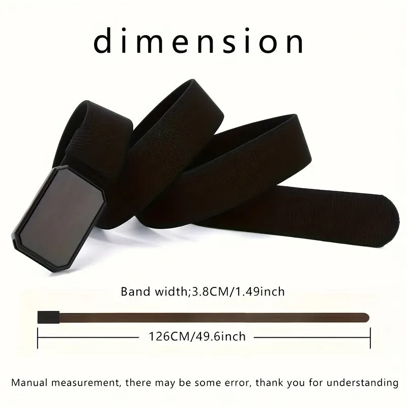 Men's Elastic Stretch Belt with Quick Release Alloy Buckle Durable Fashionable