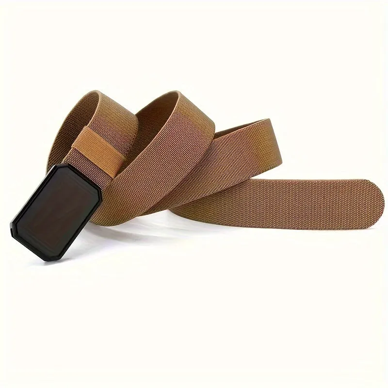 Men's Elastic Stretch Belt with Quick Release Alloy Buckle Durable Fashionable