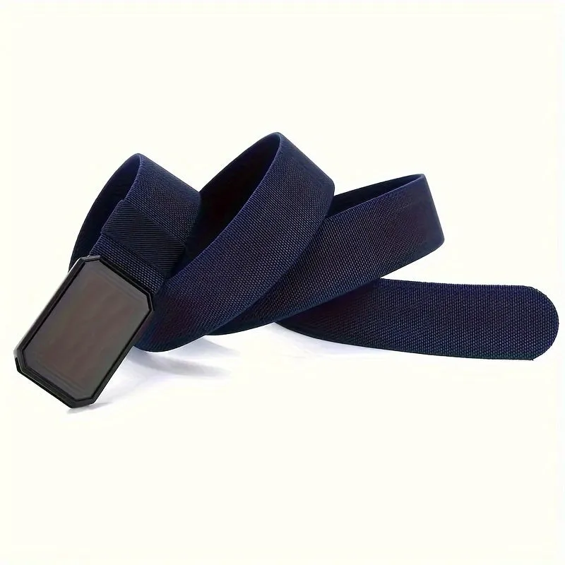 Men's Elastic Stretch Belt with Quick Release Alloy Buckle Durable Fashionable