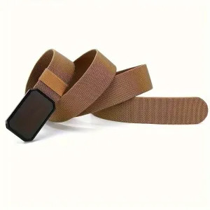 Men's Elastic Stretch Belt with Quick Release Alloy Buckle Durable Fashionable
