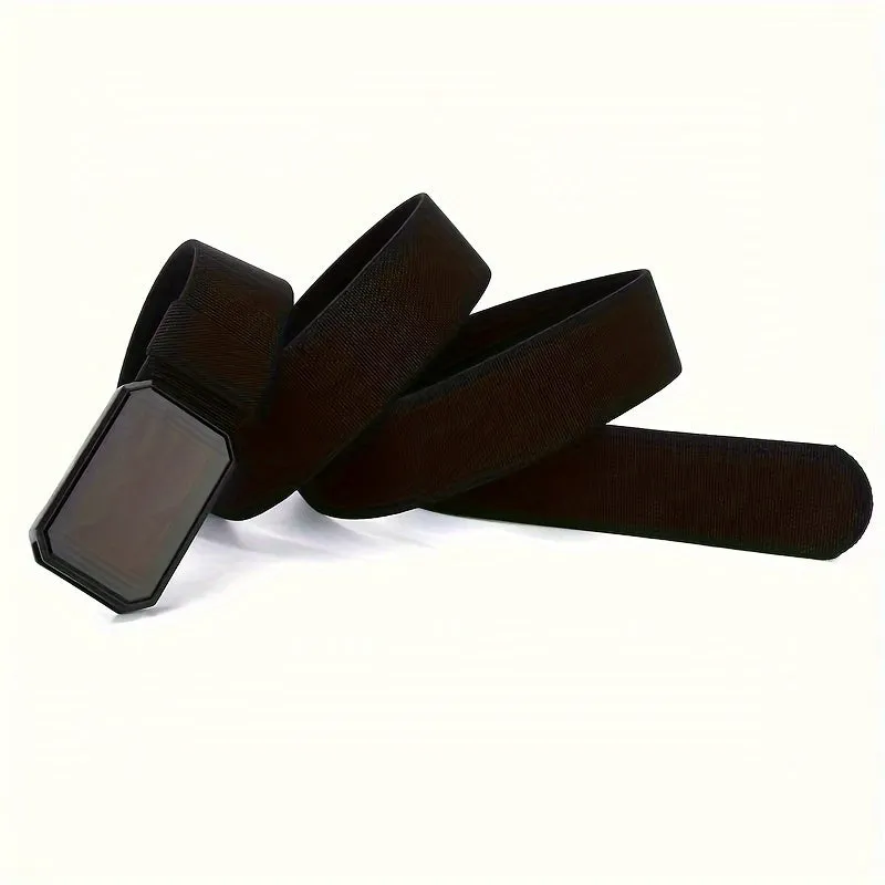 Men's Elastic Stretch Belt with Quick Release Alloy Buckle Durable Fashionable