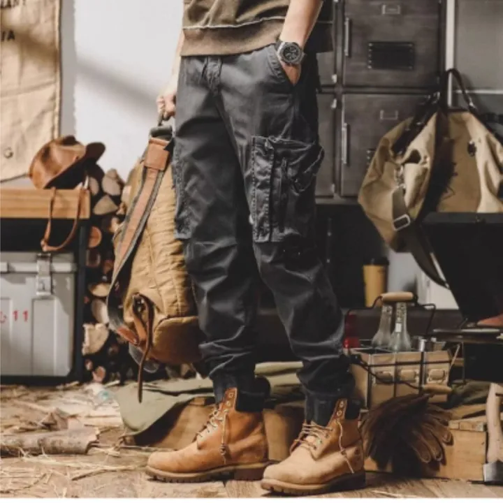 Men's Ghost Brand Cargo Pants with Multiple Pockets