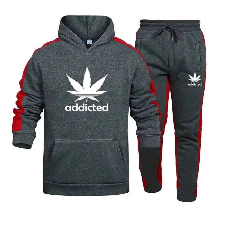 Men's Hoodie and Sweatpants Set - Stylish Sweatshirt Set for Men