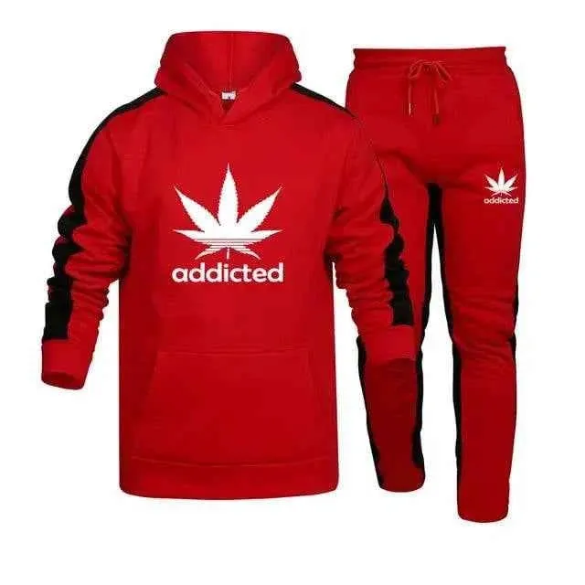 Men's Hoodie and Sweatpants Set - Stylish Sweatshirt Set for Men