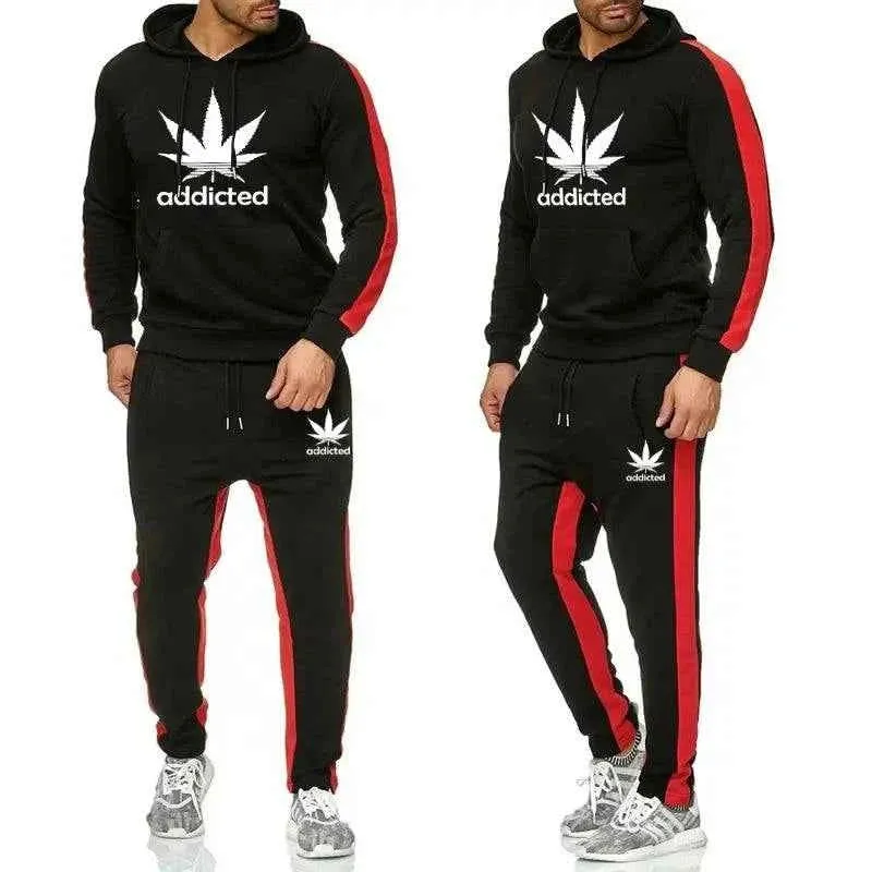 Men's Hoodie and Sweatpants Set - Stylish Sweatshirt Set for Men