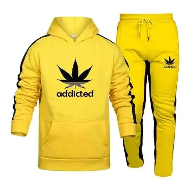 Men's Hoodie and Sweatpants Set - Stylish Sweatshirt Set for Men