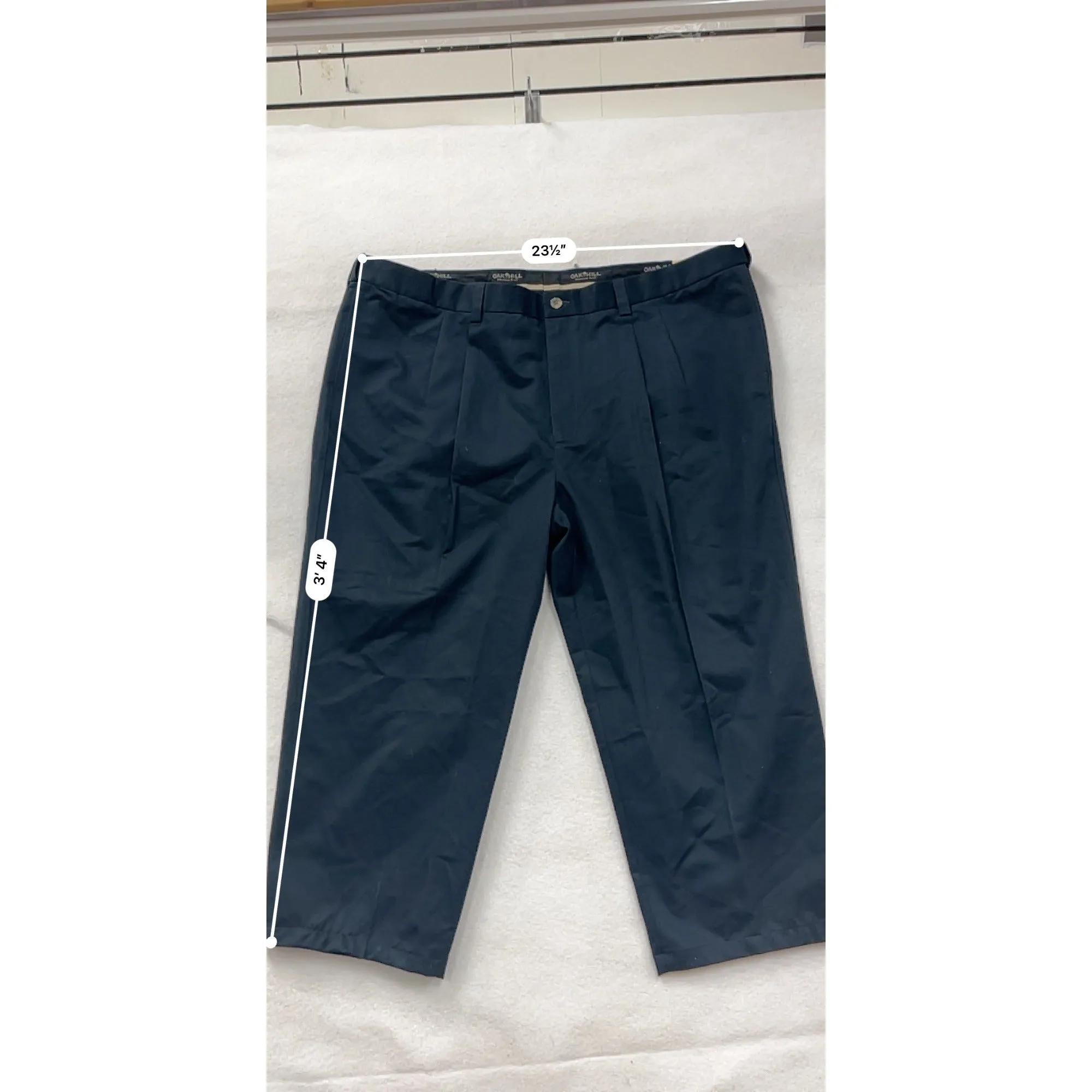 Mens Oak Hill Premium Navy Pants 52 New With Tags 100% Cotton #6865