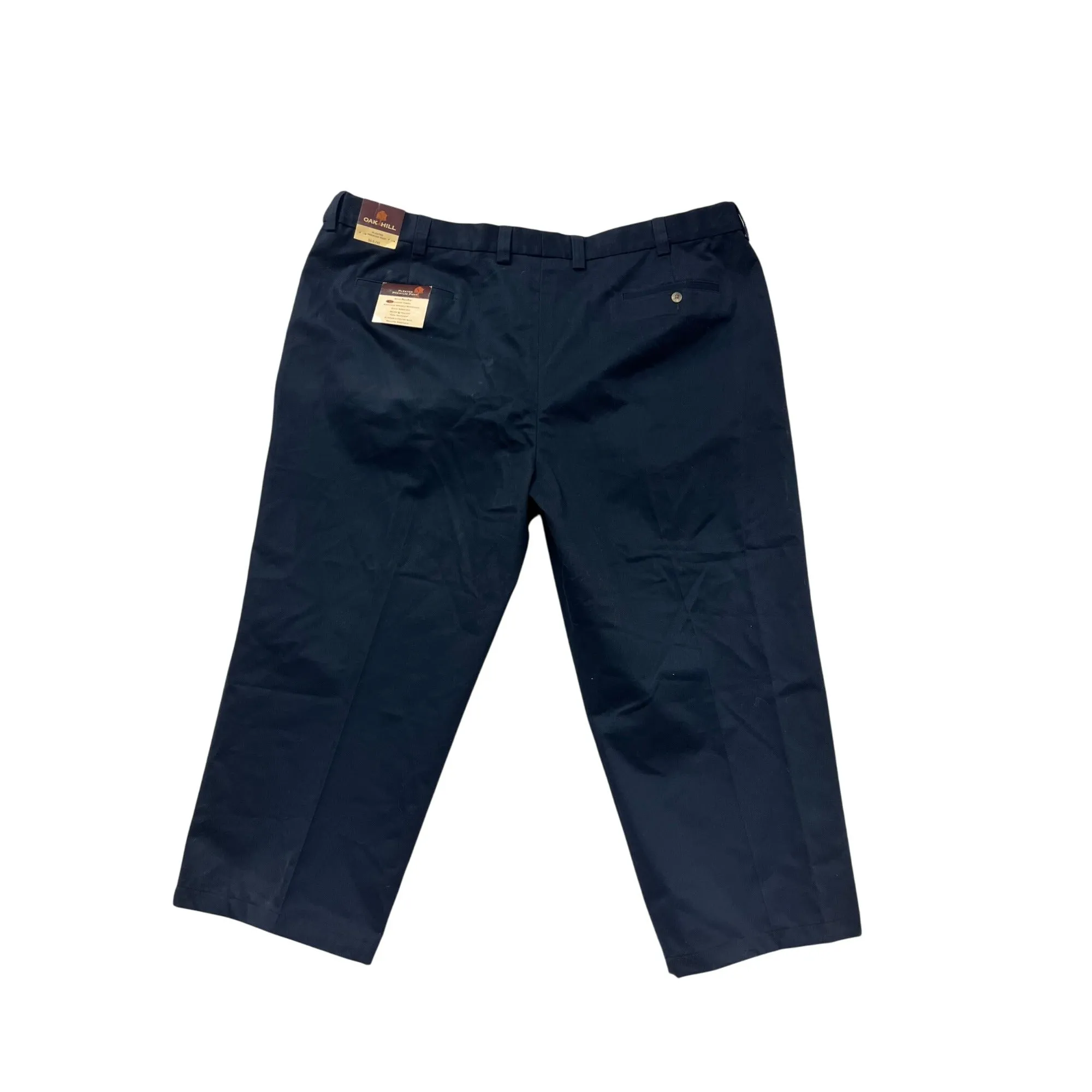 Mens Oak Hill Premium Navy Pants 52 New With Tags 100% Cotton #6865
