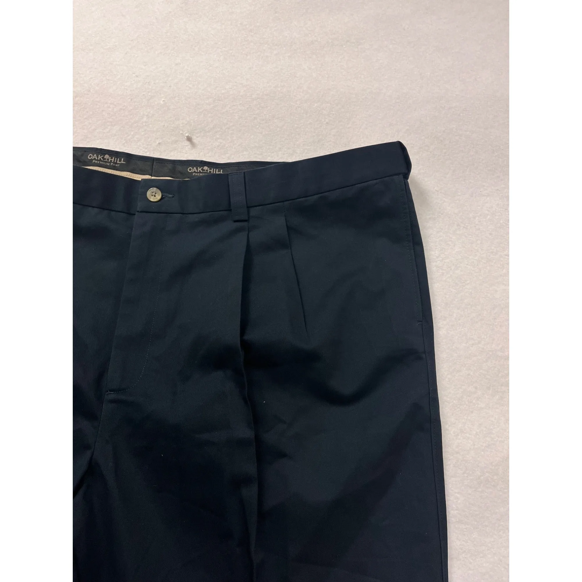 Mens Oak Hill Premium Navy Pants 52 New With Tags 100% Cotton #6865