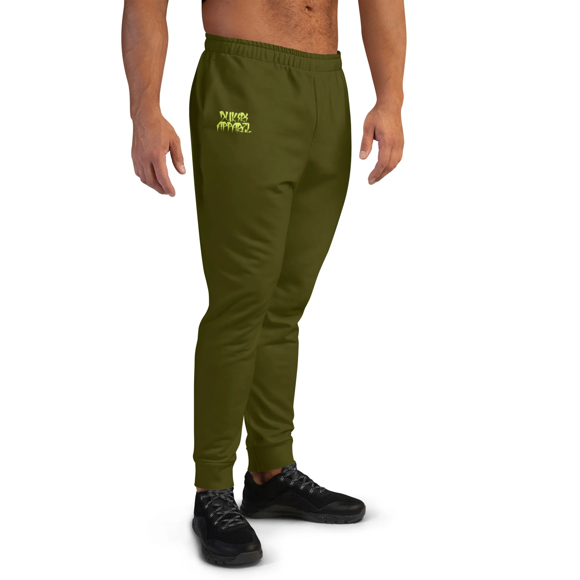 Men's  Premium Joggers-Urban Logo Karaka Green