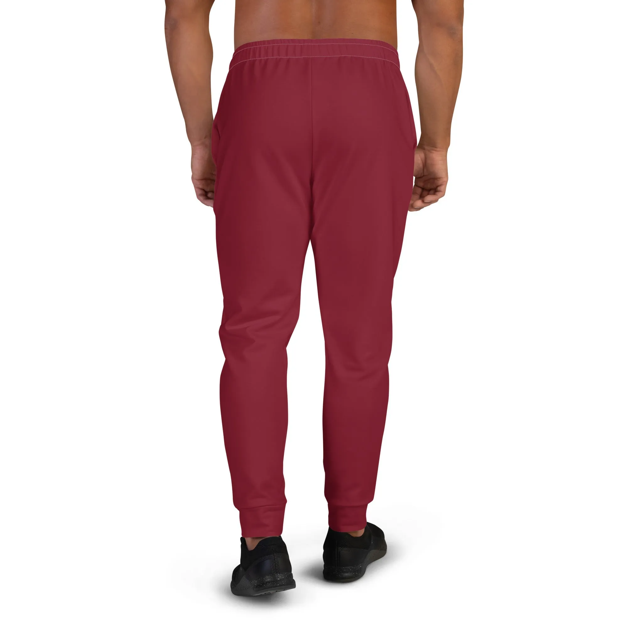 Men's Slim Fit Premium Burgundy Joggers