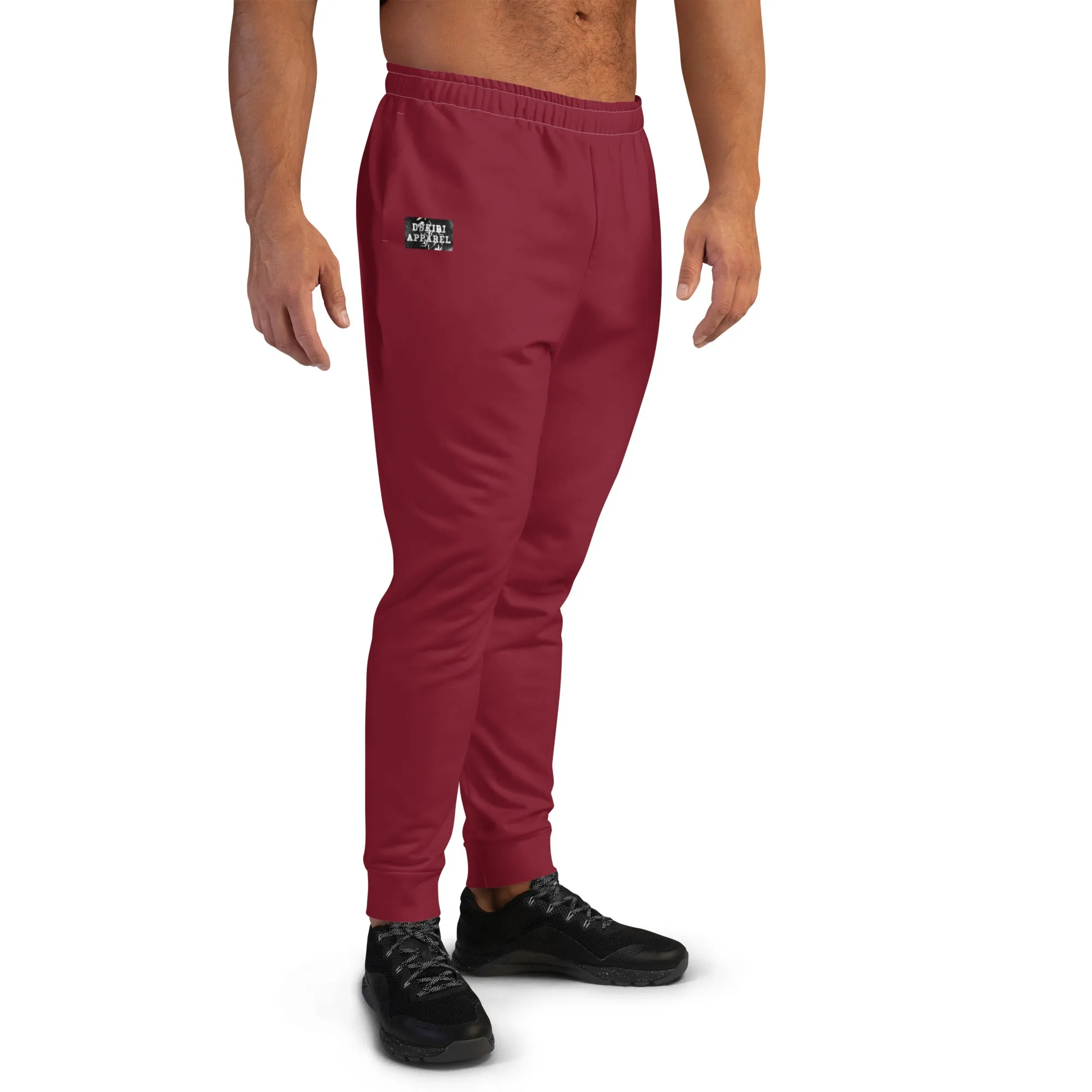 Men's Slim Fit Premium Burgundy Joggers