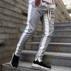 Men's  Slim Tapered Sweatpants with Zipper Pockets