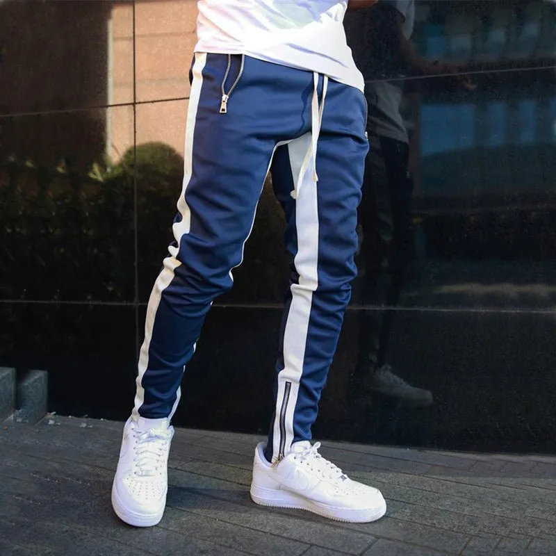 Men's  Slim Tapered Sweatpants with Zipper Pockets