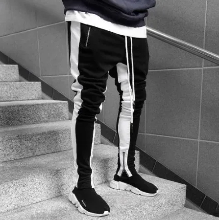 Men's  Slim Tapered Sweatpants with Zipper Pockets