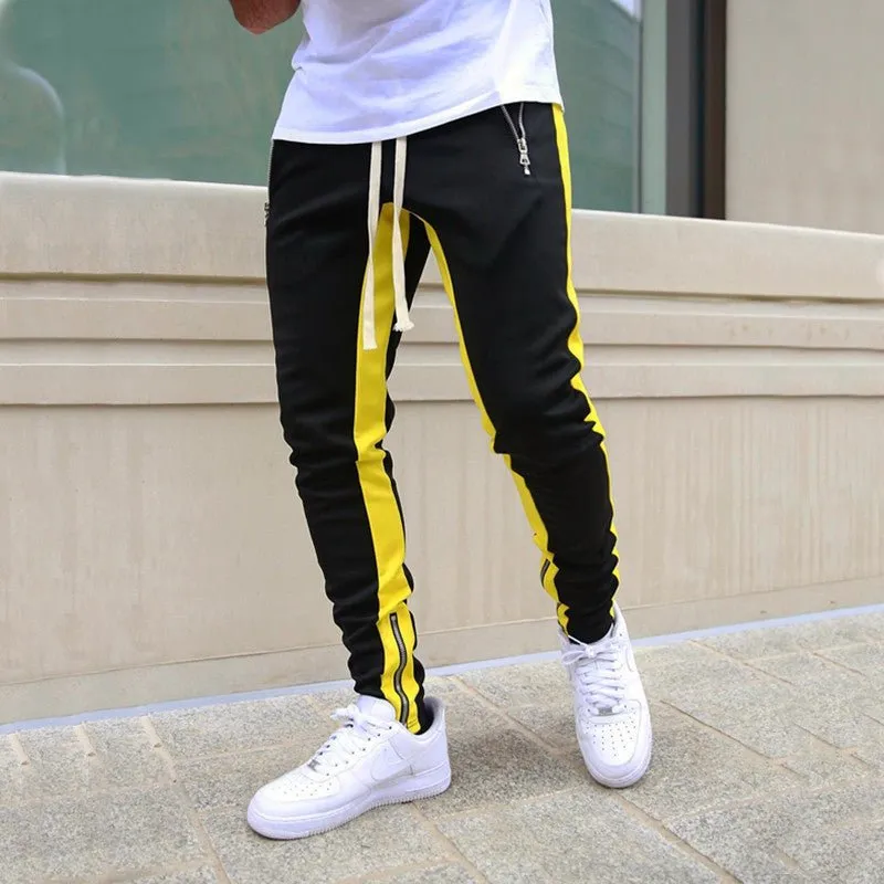 Men's  Slim Tapered Sweatpants with Zipper Pockets
