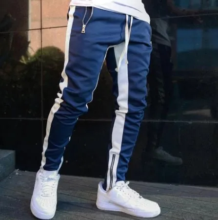 Men's  Slim Tapered Sweatpants with Zipper Pockets