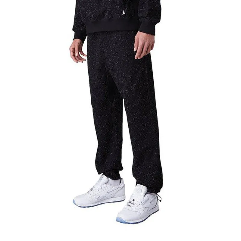 Men's Speckled Planes Sweatpant, BLACK
