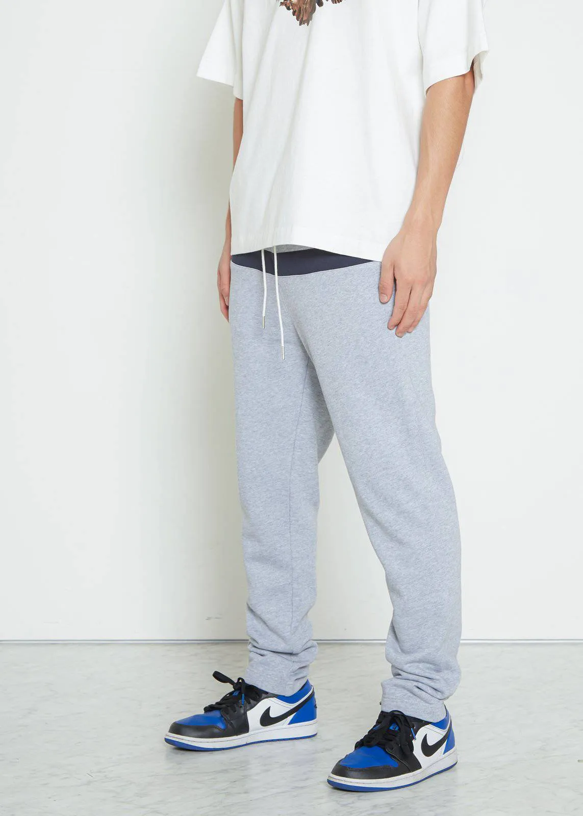 Men's Stripe Sweatpants in Heather Gray