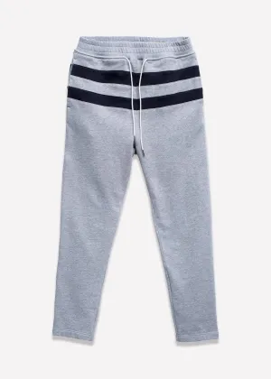 Men's Stripe Sweatpants in Heather Gray