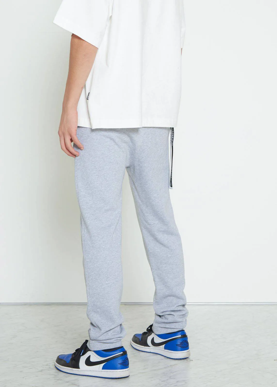 Men's Stripe Sweatpants in Heather Gray