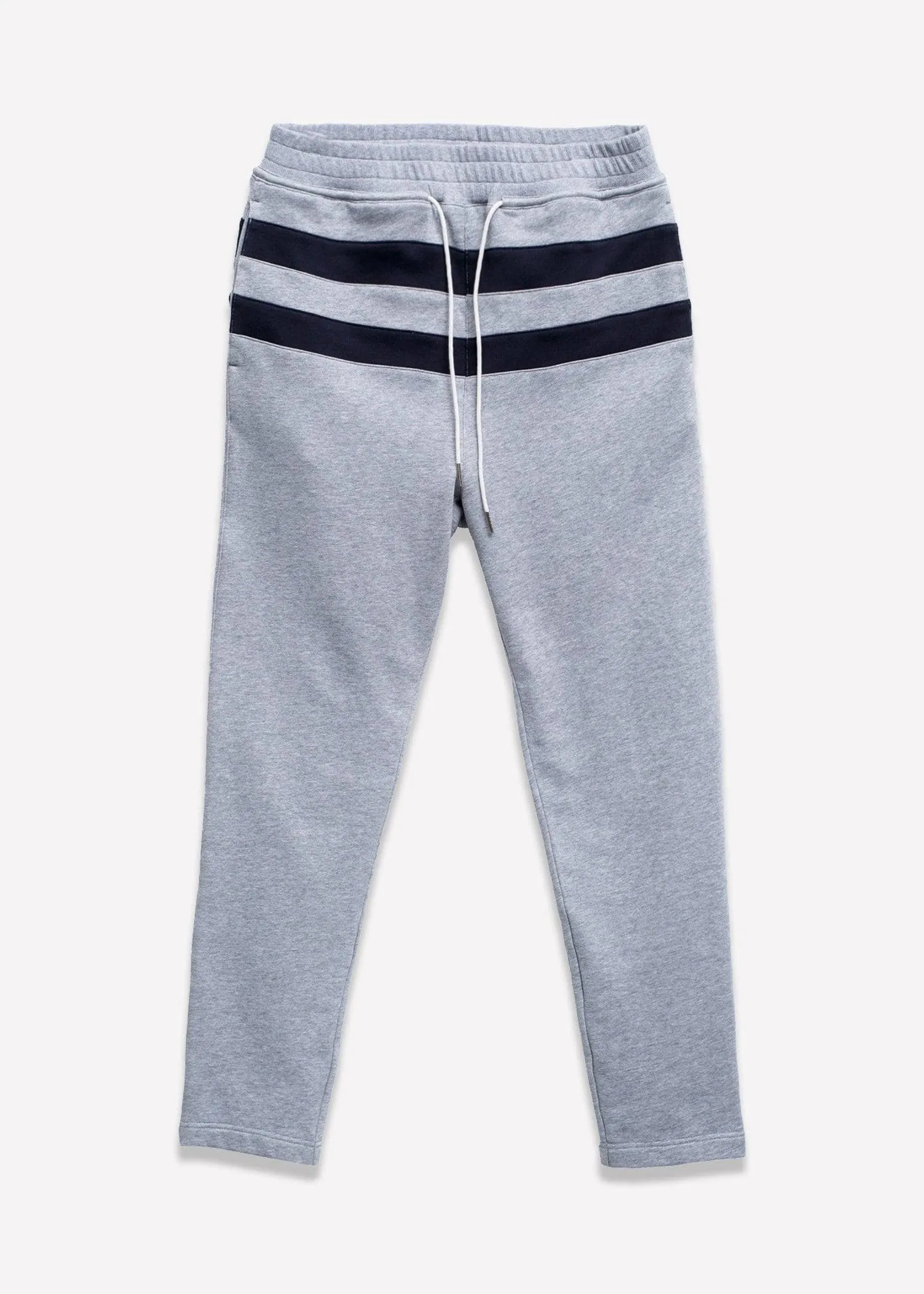 Men's Stripe Sweatpants in Heather Gray