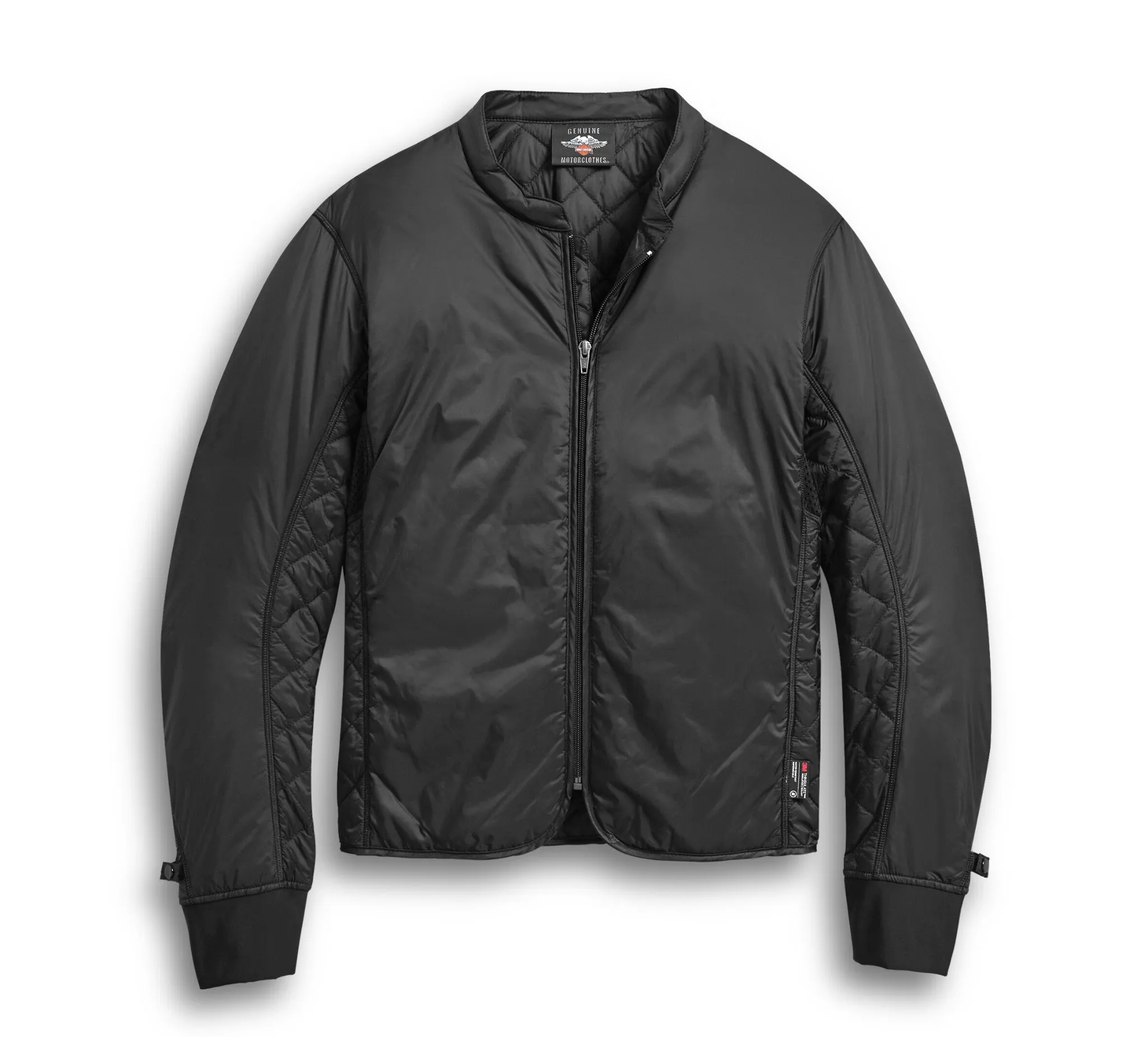 Men's Vanocker Waterproof H-D Triple Vent System Leather Jacket - Black