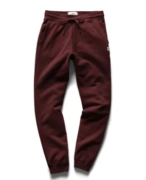 Midweight Terry Slim Sweatpant Crimson