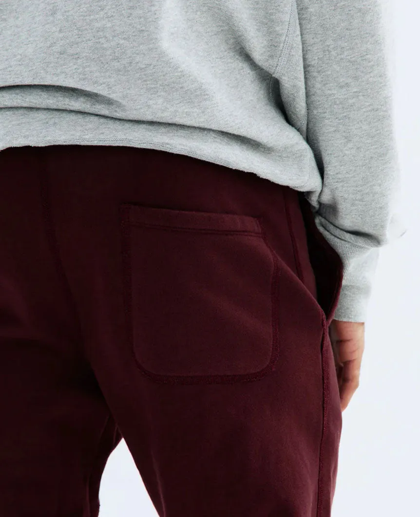 Midweight Terry Slim Sweatpant Crimson