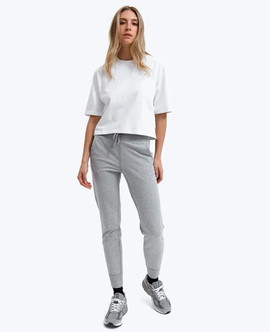 Midweight Terry Slim Sweatpant Womens Heather Grey