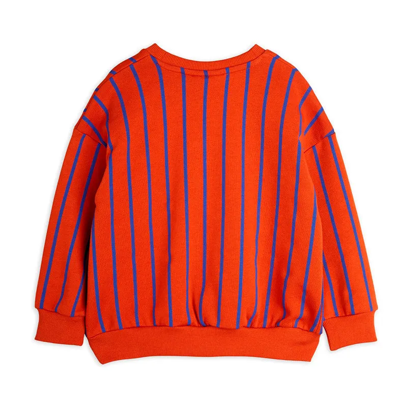 Mini Rodini - Vertical stripe sweatshirt - red