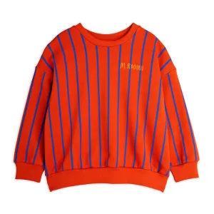 Mini Rodini - Vertical stripe sweatshirt - red