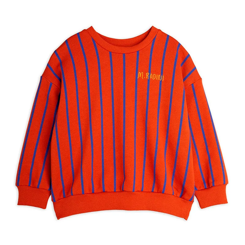Mini Rodini - Vertical stripe sweatshirt - red