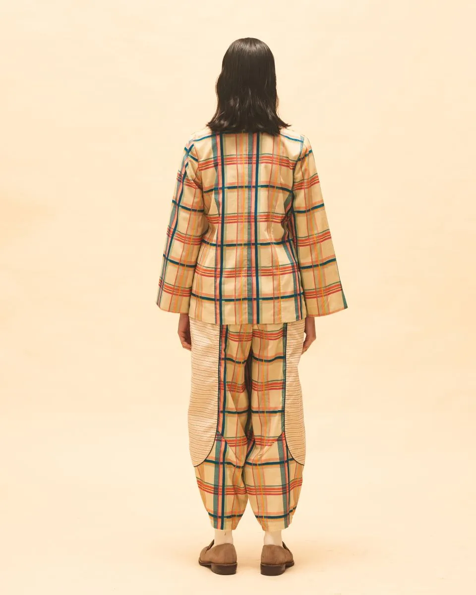 Mirage sand checked tunic with pants