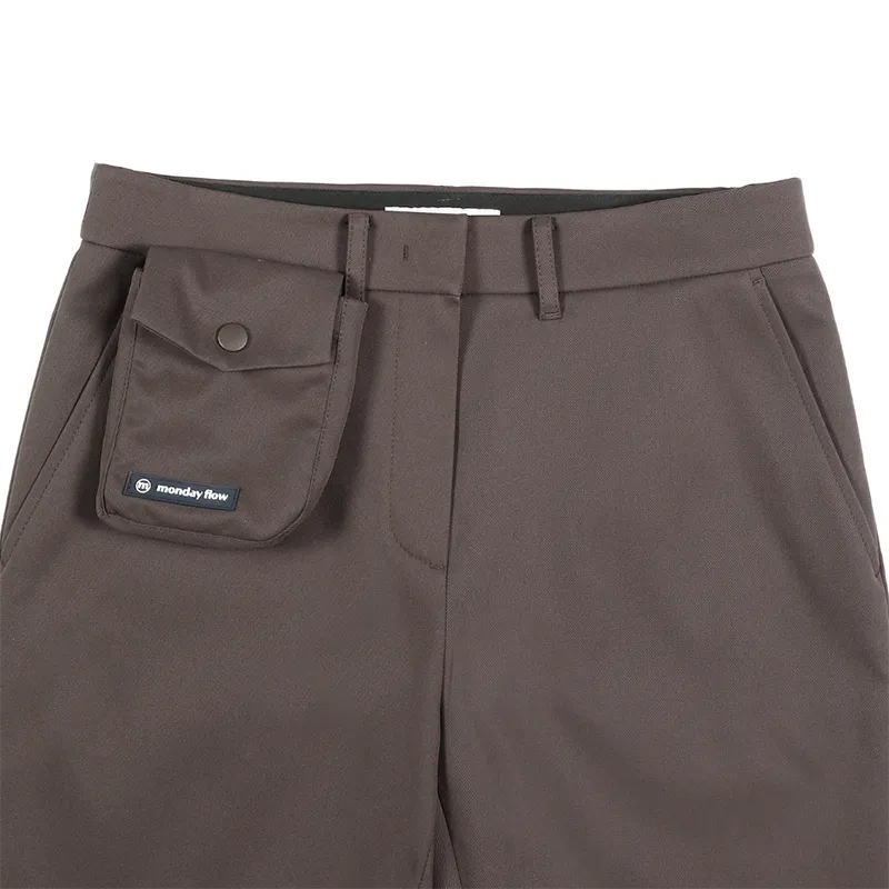 Monday Flow Signature Bootcut Pants - Brown