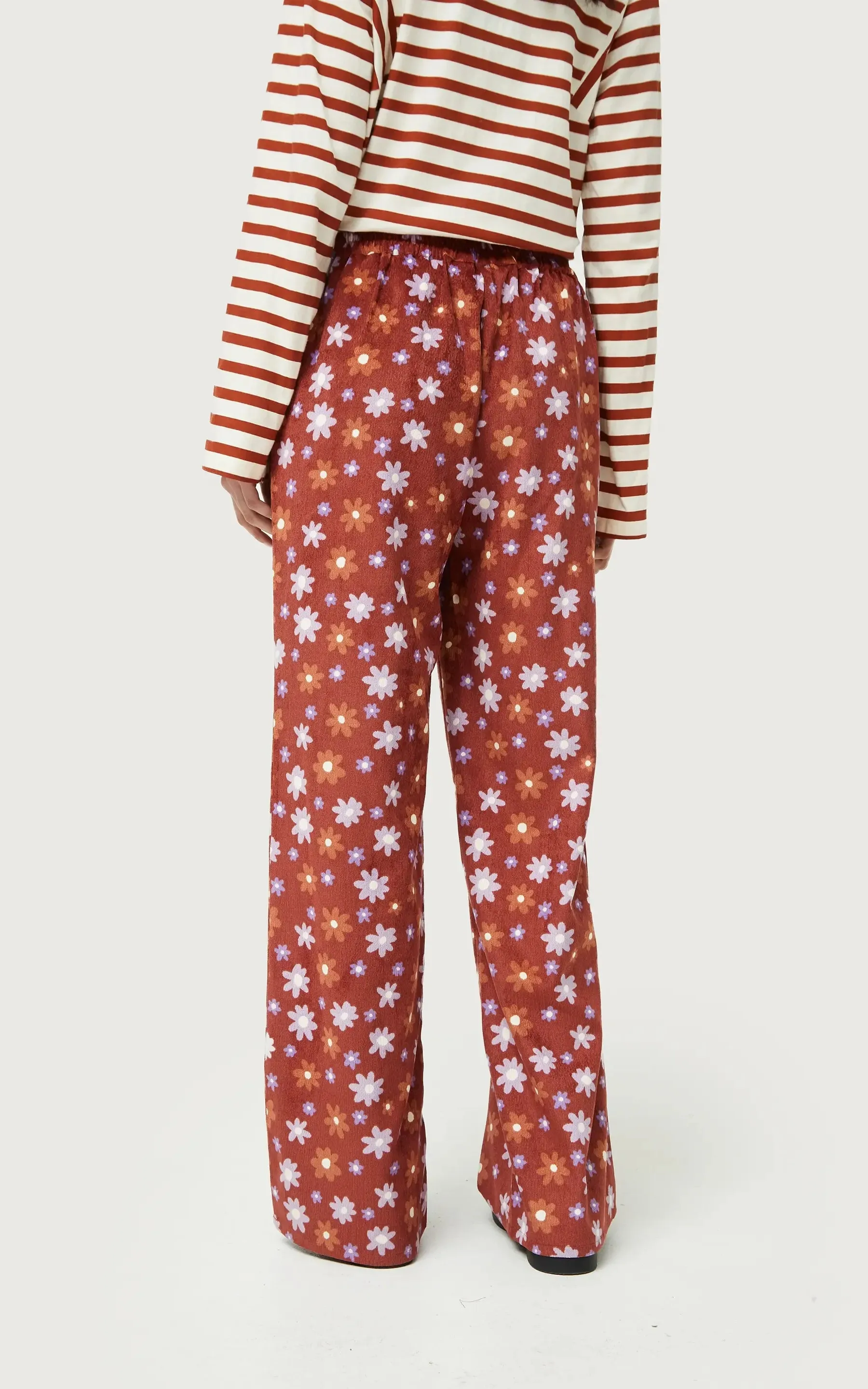 Montana Floral Print Corduroy Pants