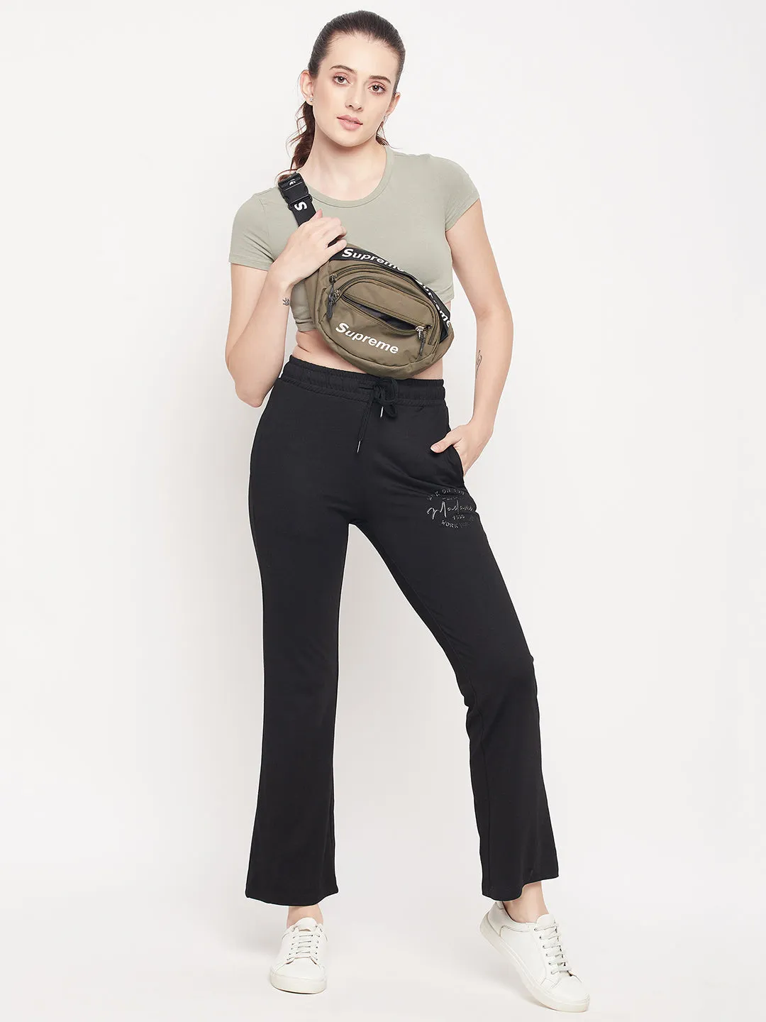 mSECRET Drawstring Waist Black Sweat Pants