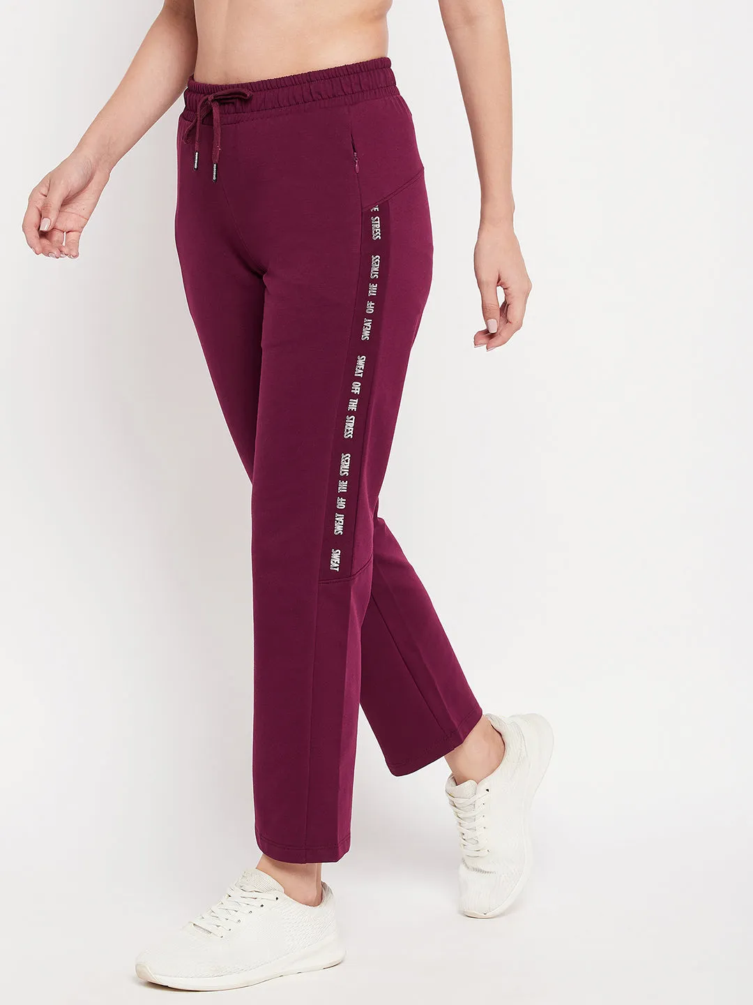 mSECRET Typography Purple Sweat Pants