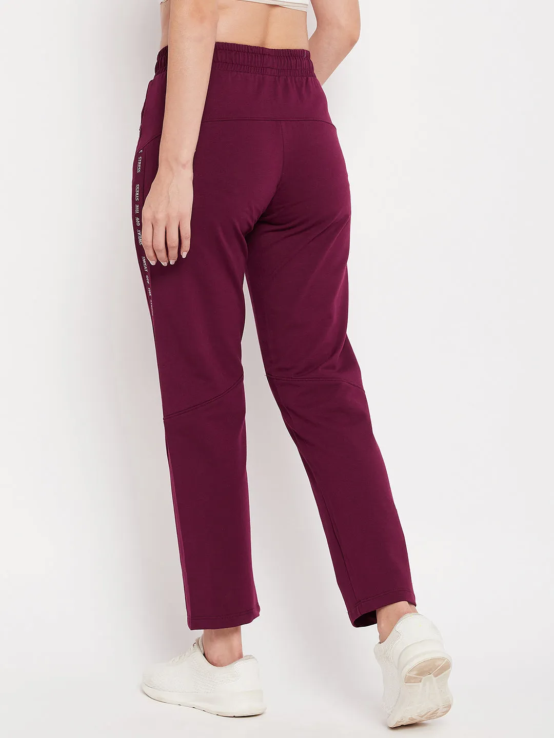 mSECRET Typography Purple Sweat Pants