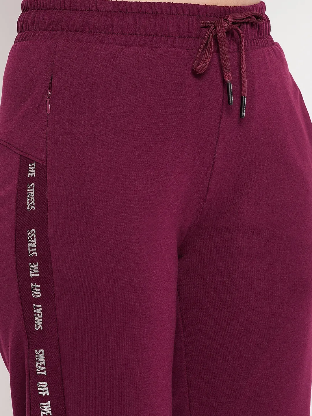 mSECRET Typography Purple Sweat Pants