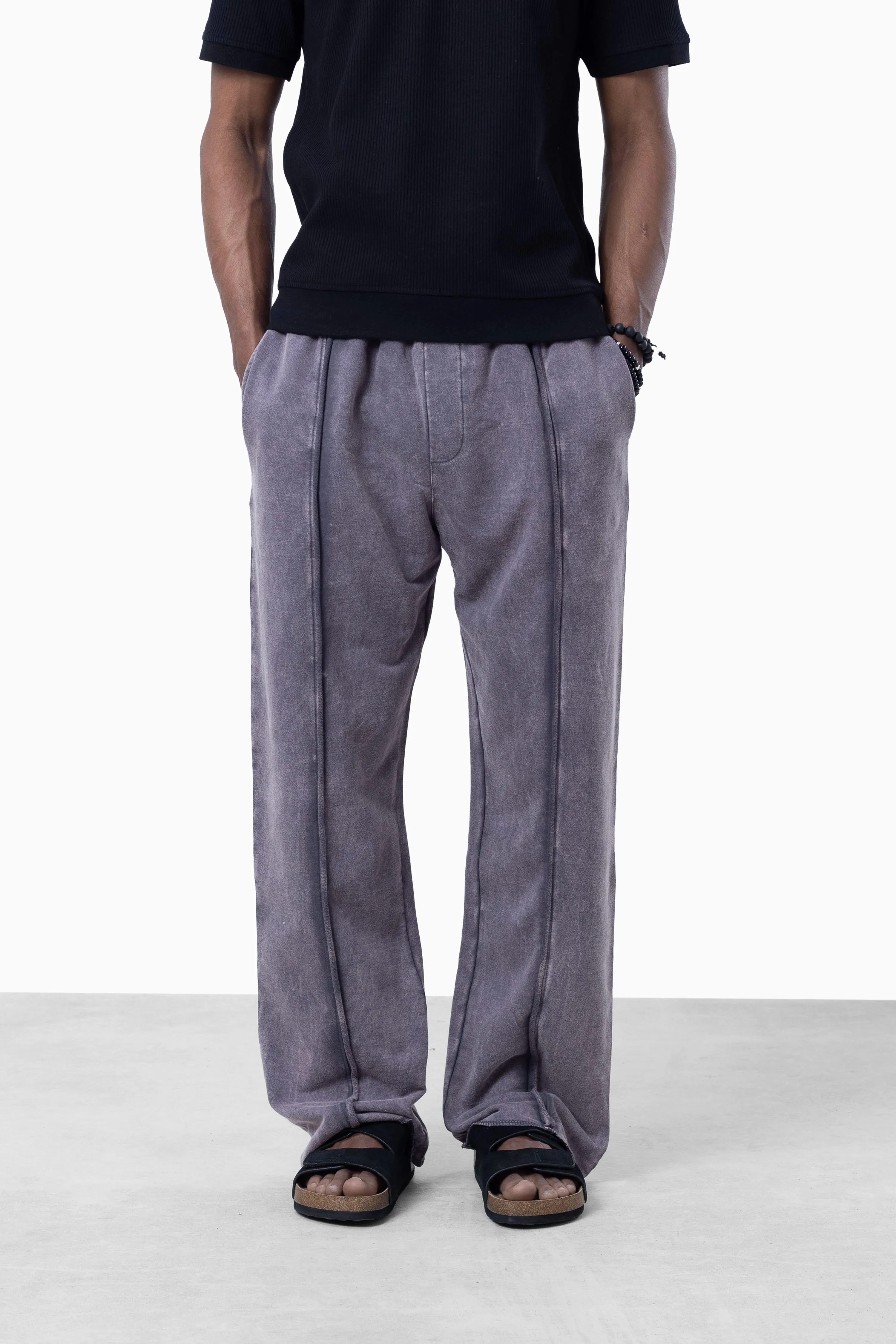 Mulberry Faded Loose Fit Sweatpants